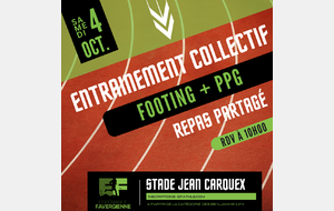 Entrainement collectif + repas partagé